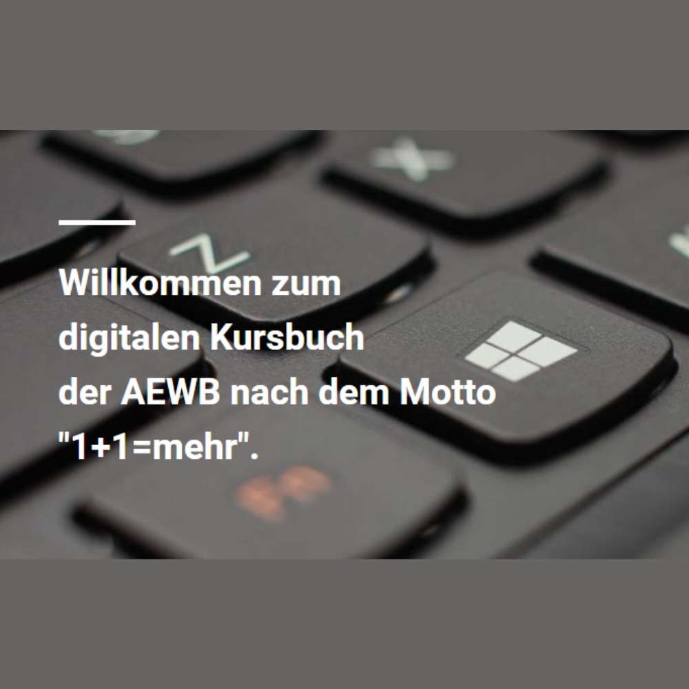 Öffnen Das digitale AEWB-Kursbuch
